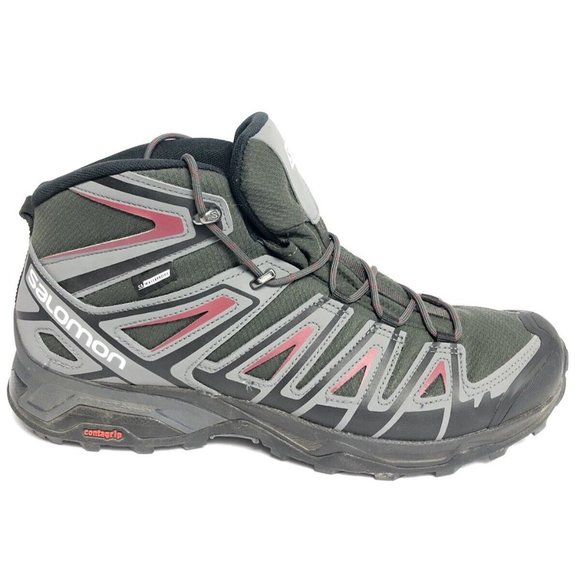 Salomon Men’s X Ultra Mid Waterproof Boots Gray Size 12M